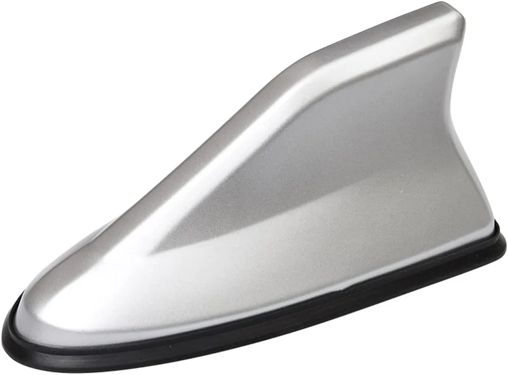 Car Shark Fin Antenna Cover, Roof Aerial Base AM/FM Radio Signal for Car SUV Truck, Vehicle Shark Fin Shape Cover with Adhesive Tape, Car Accessories Antenna Replacement Fits Most Cars