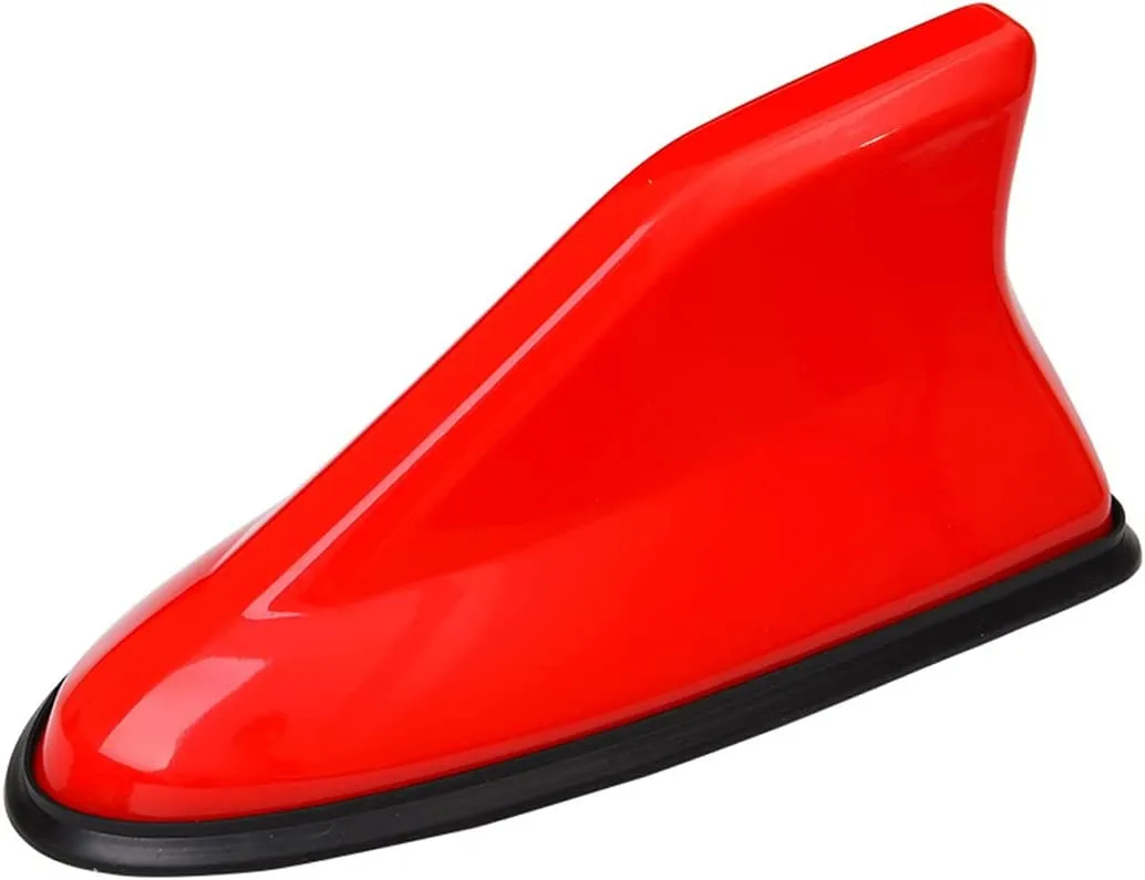 Car Shark Fin Antenna Cover, Roof Aerial Base AM/FM Radio Signal for Car SUV Truck, Vehicle Shark Fin Shape Cover with Adhesive Tape, Car Accessories Antenna Replacement Fits Most Cars