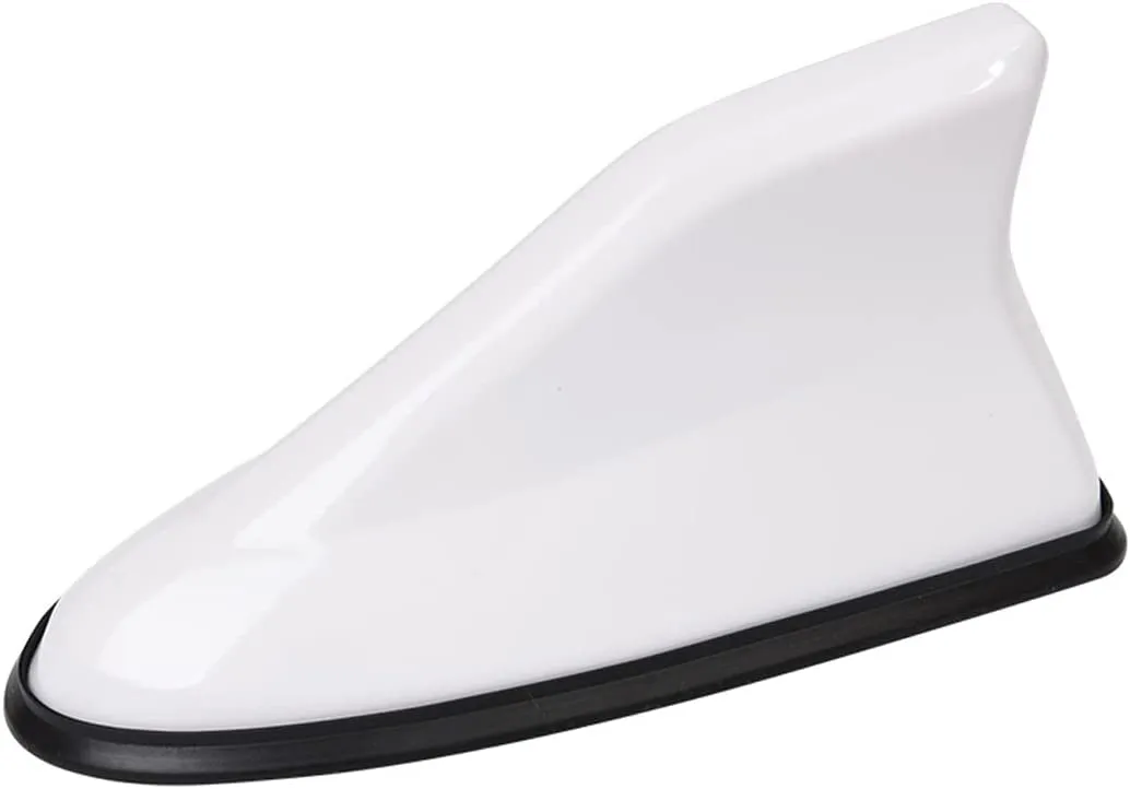 Car Shark Fin Antenna Cover, Roof Aerial Base AM/FM Radio Signal for Car SUV Truck, Vehicle Shark Fin Shape Cover with Adhesive Tape, Car Accessories Antenna Replacement Fits Most Cars