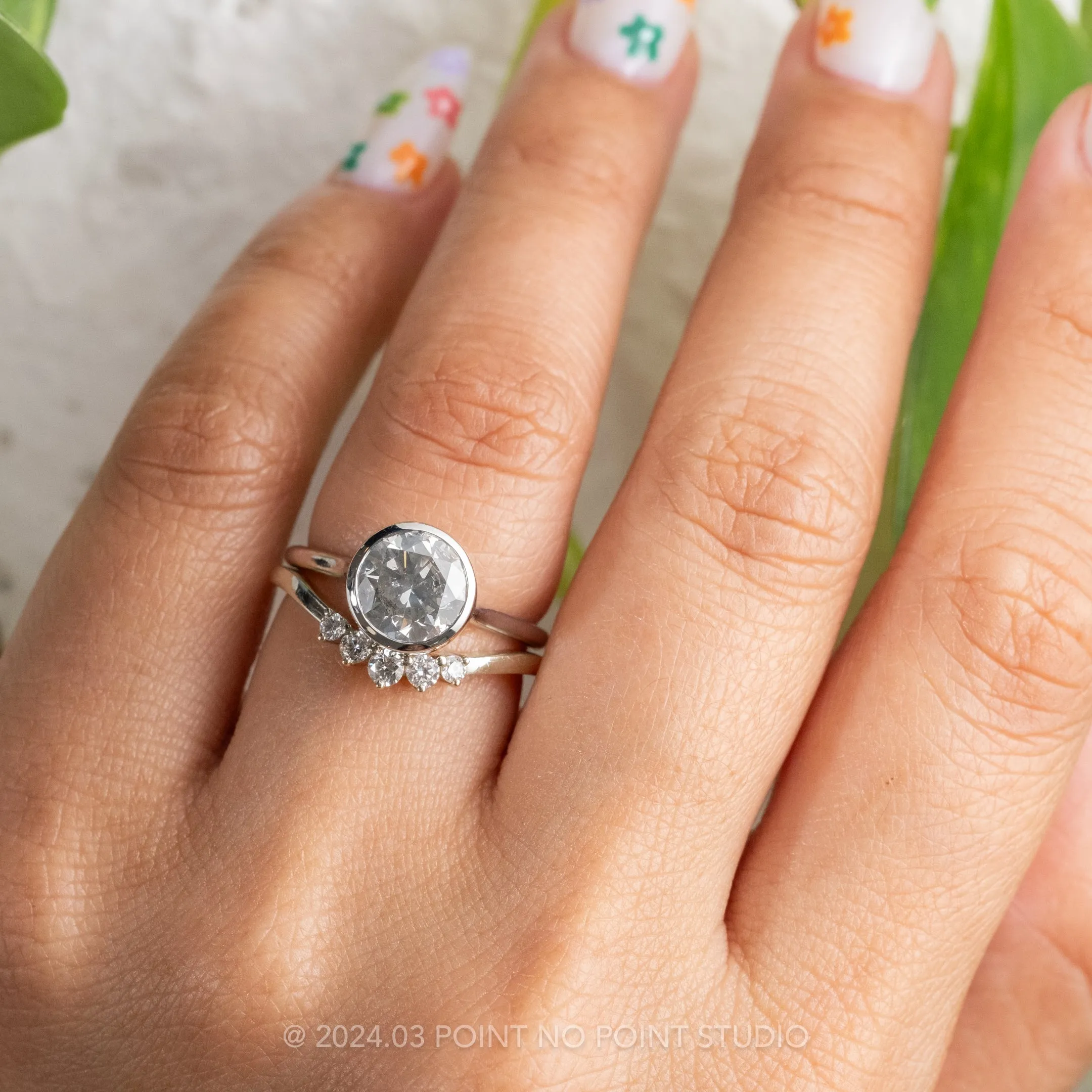 Catherine Diamond Wedding Band, Platinum