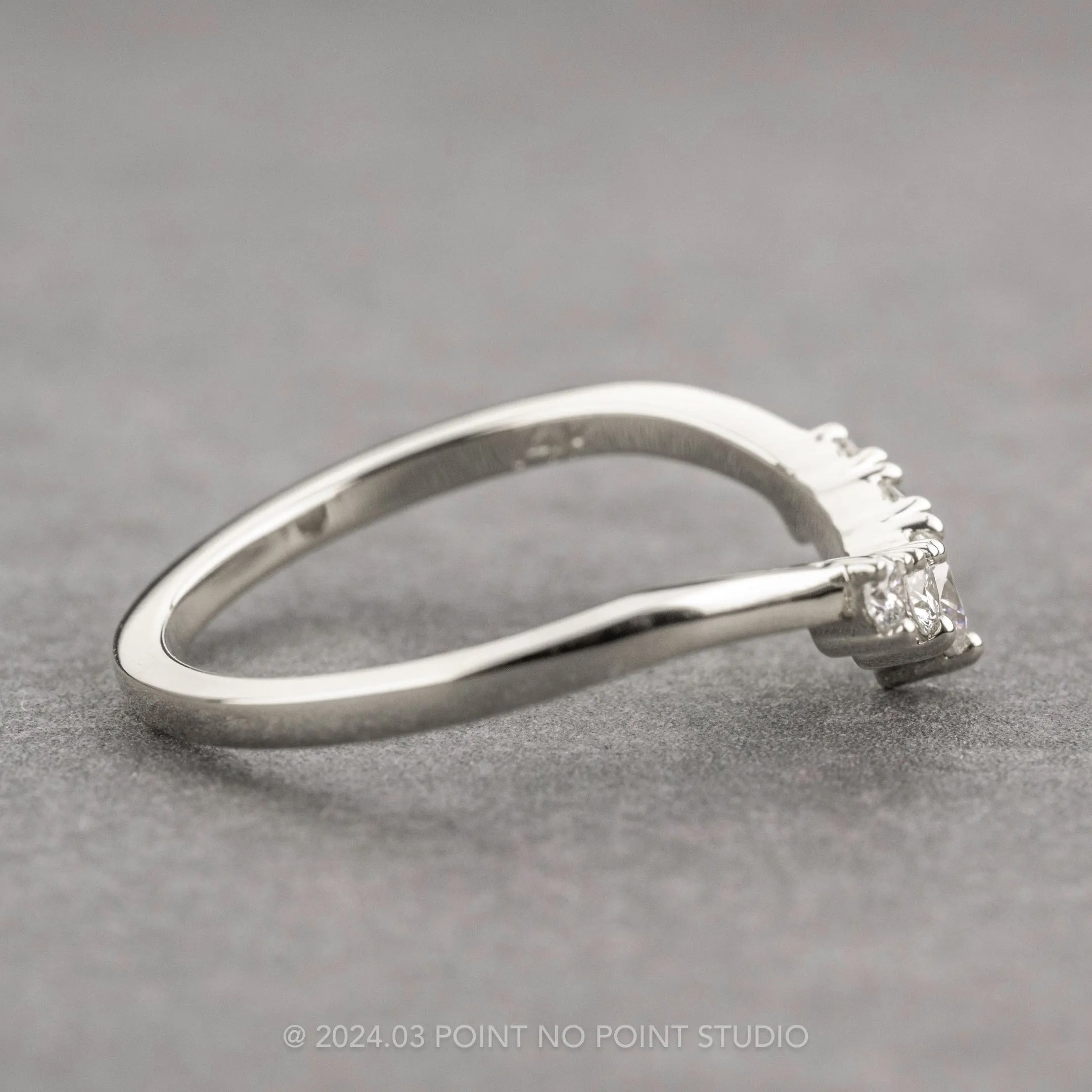 Catherine Diamond Wedding Band, Platinum