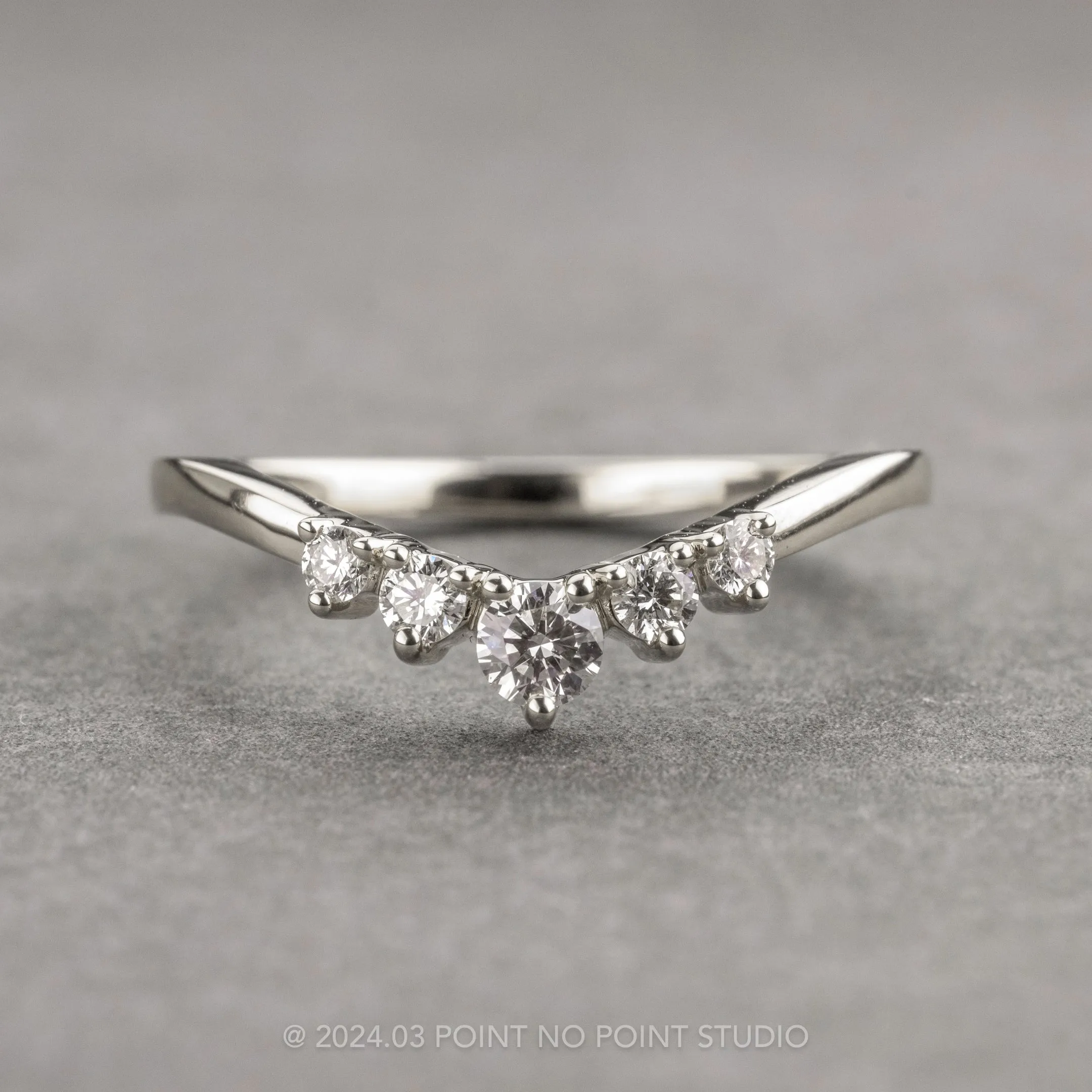 Catherine Diamond Wedding Band, Platinum