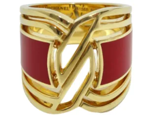 Chanel Gallery Collection HyCeram 18k Gold Ring