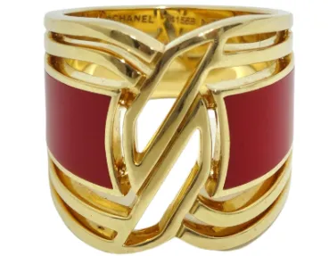 Chanel Gallery Collection HyCeram 18k Gold Ring
