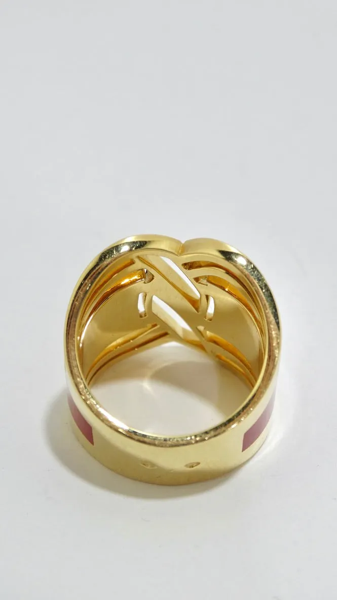 Chanel Gallery Collection HyCeram 18k Gold Ring