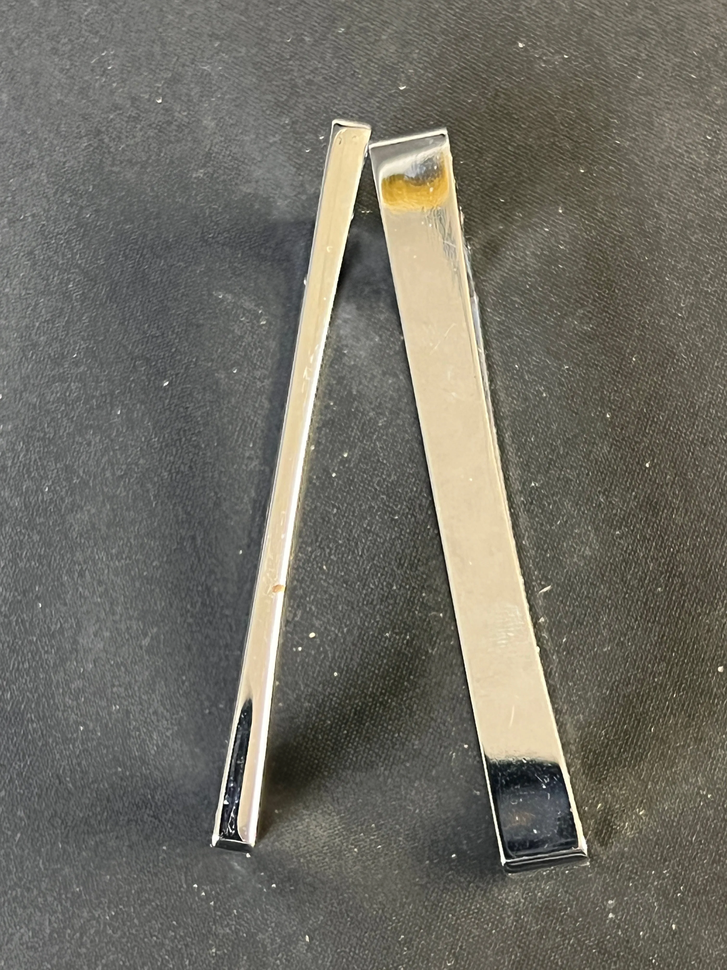 Chromed metal humbucker rings curved bottom Les Paul