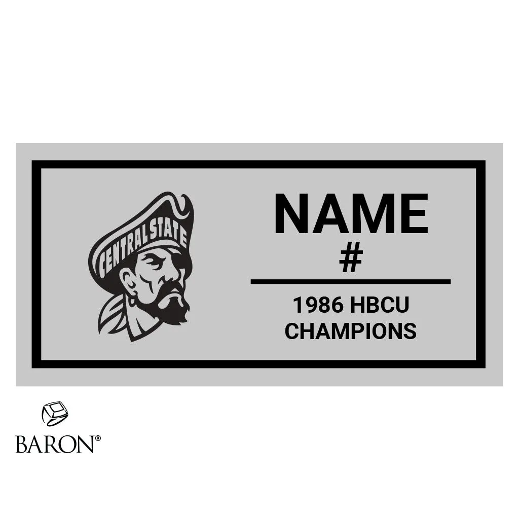 Claflin University AD's Special Group 1986 Championship Black Standard Window Ring Box