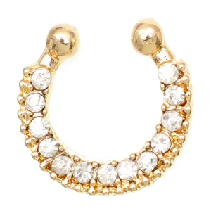 Clear Rhinestone Septum Nose Ring