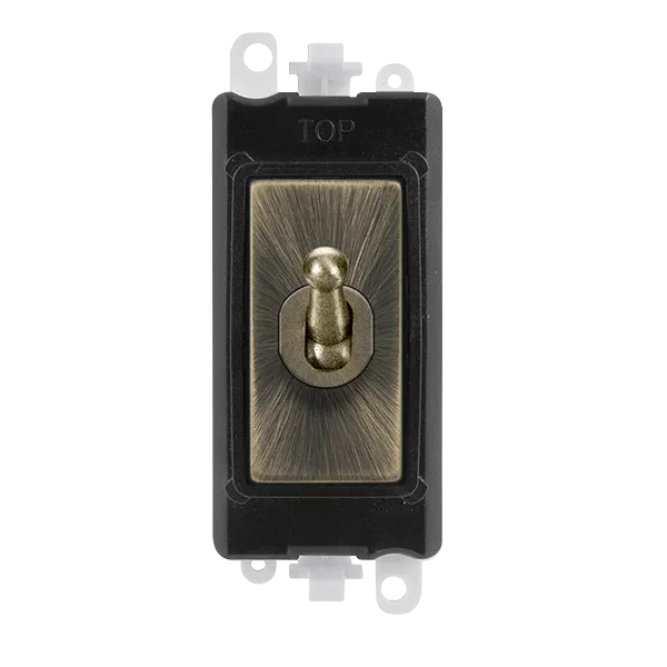 Click GridPro GM209028BKAB 20AX Intermediate Toggle Switch - Antique Brass (Black)