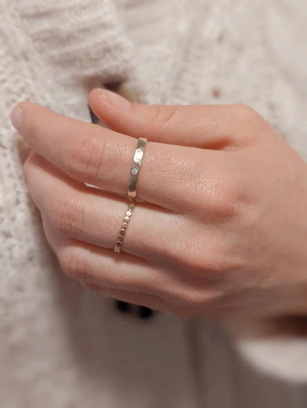 Coffee Ring with Diamond