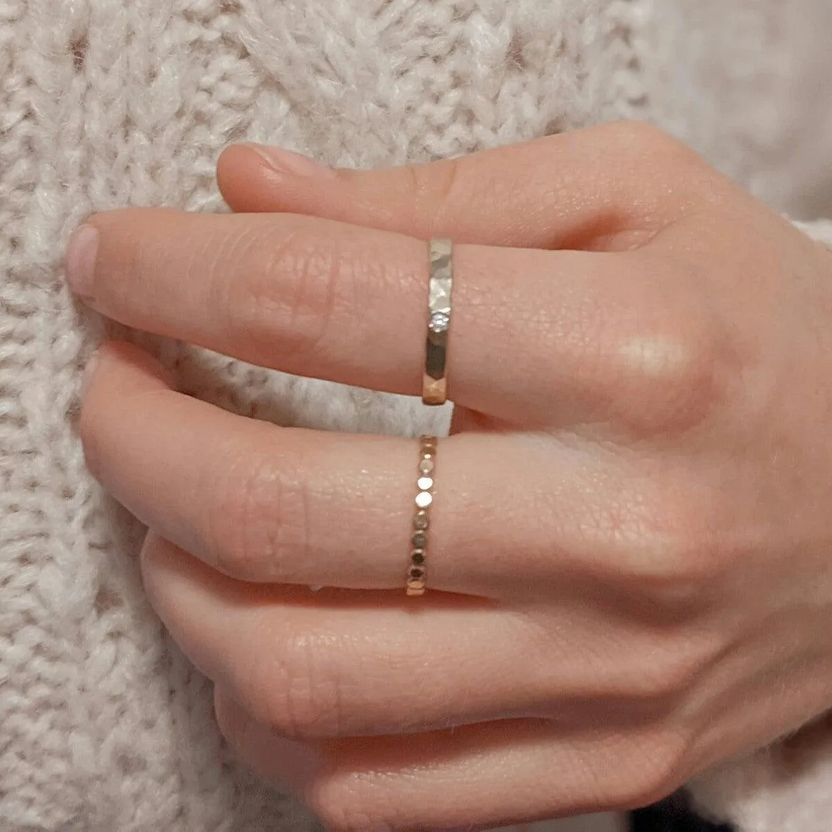 Coffee Ring with Diamond