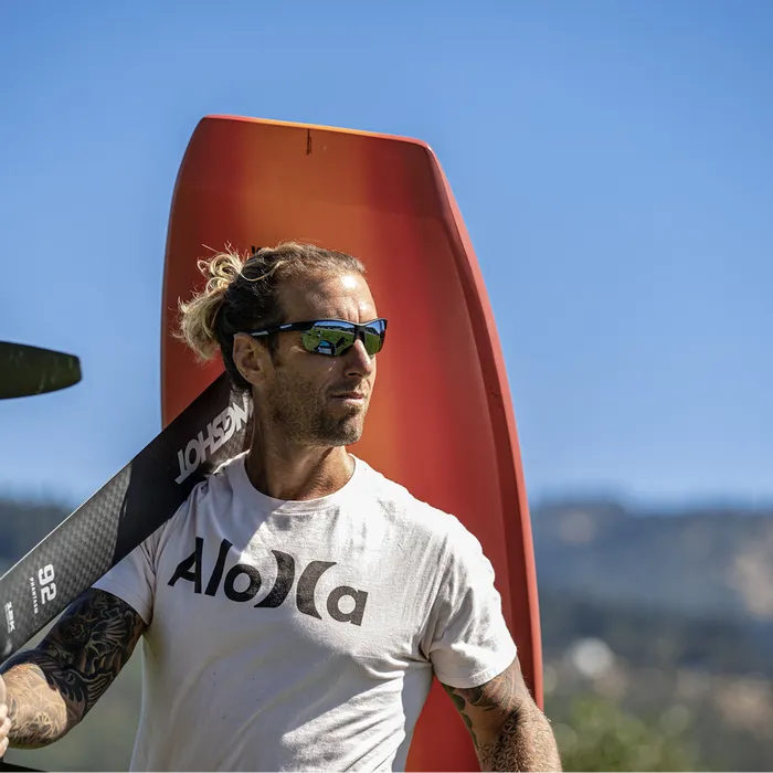 Contender - Matte Black   Polarized Silver Mirror Lens