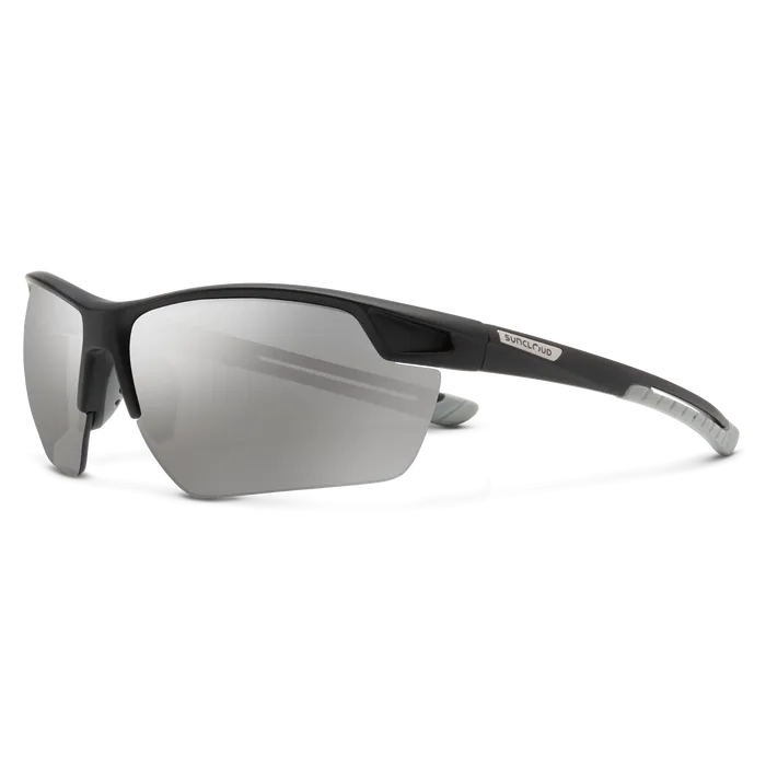Contender - Matte Black   Polarized Silver Mirror Lens
