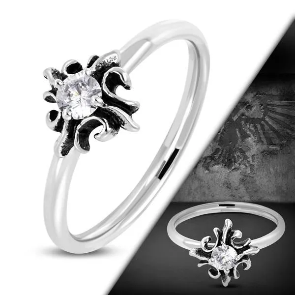 Diamonds Are a Girl's Best Friend - Cubic Zirconia Stone Ring (#c496)