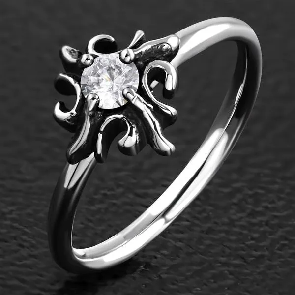 Diamonds Are a Girl's Best Friend - Cubic Zirconia Stone Ring (#c496)