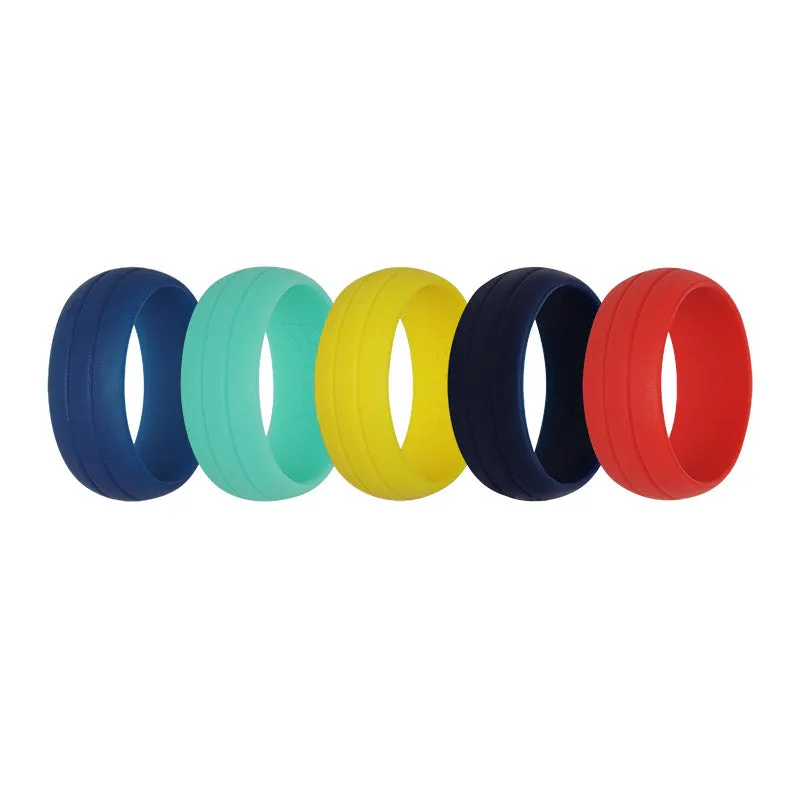 E3 Double Debossed Silicone Rings - Colour Selection