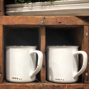 Enamel Look Mug - White
