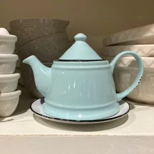 Enamel Look Teapot - Mint