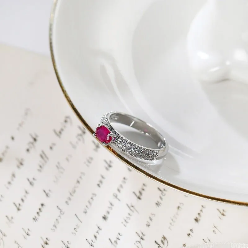 Engagement Green Zircon Ring For Women Silver Wedding Jewelry