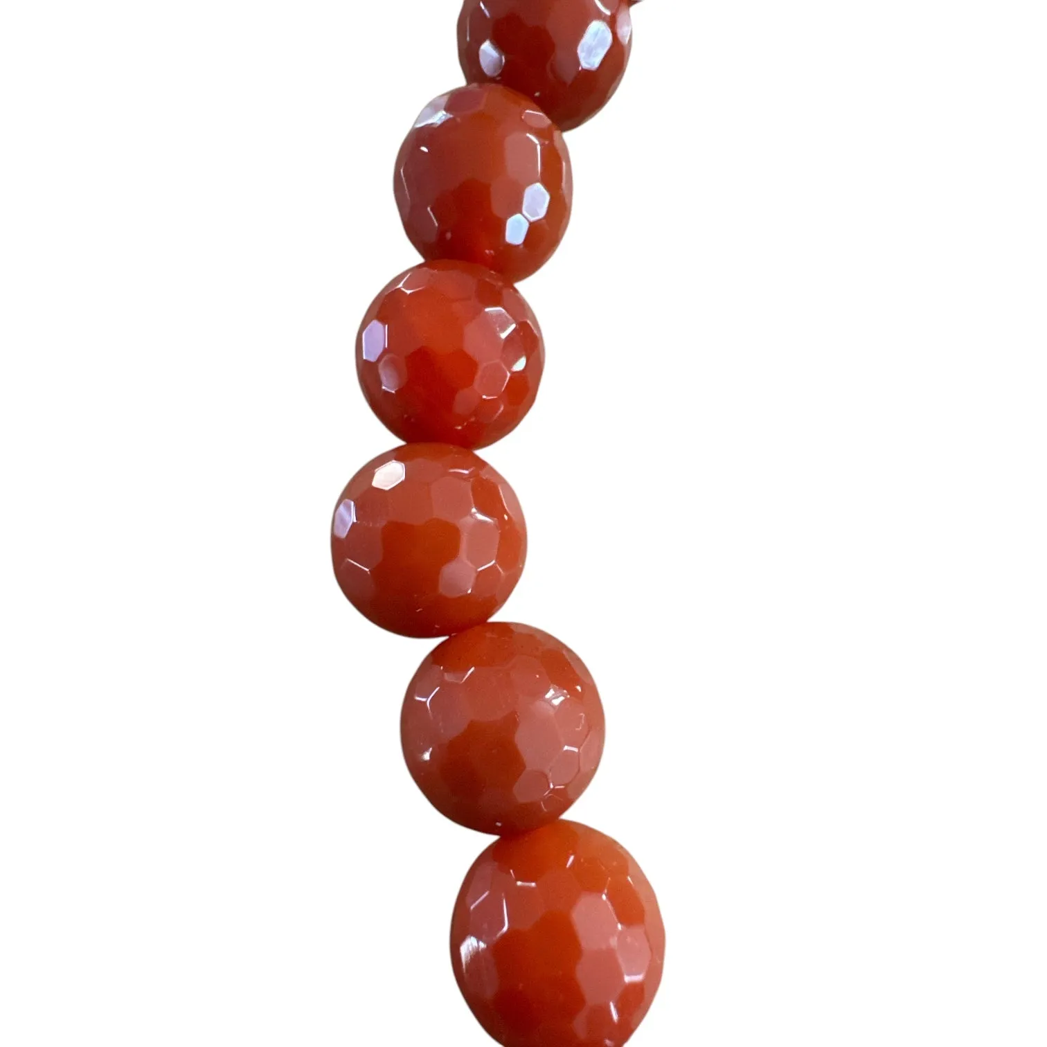 Faceted 15 mm Red Onyx beaded Necklace
