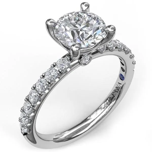 Fana Classic Pave Round Cut Engagement Ring