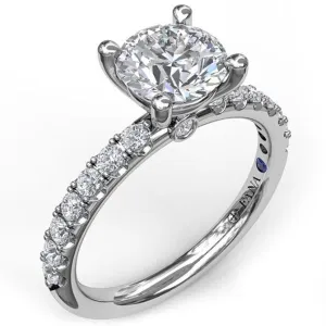 Fana Classic Pave Round Cut Engagement Ring