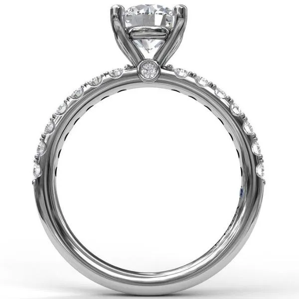 Fana Classic Pave Round Cut Engagement Ring