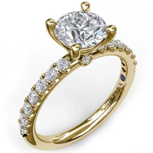 Fana Classic Pave Round Cut Engagement Ring