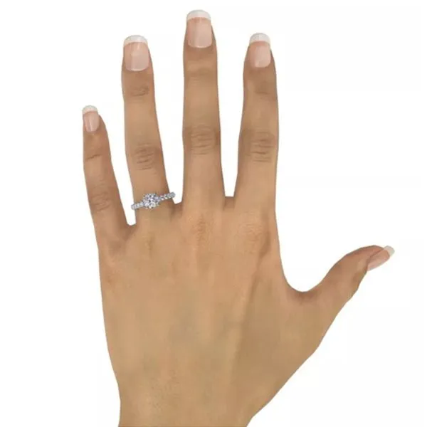 Fana Classic Pave Round Cut Engagement Ring