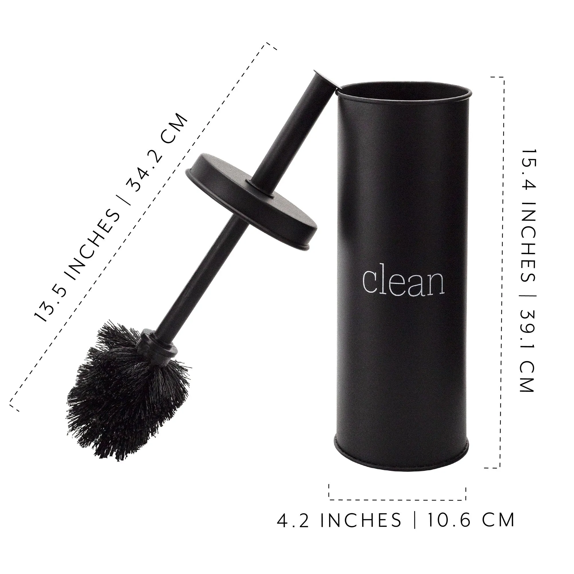 Farmhouse Toilet Brush Holder (Black, Case of 16)