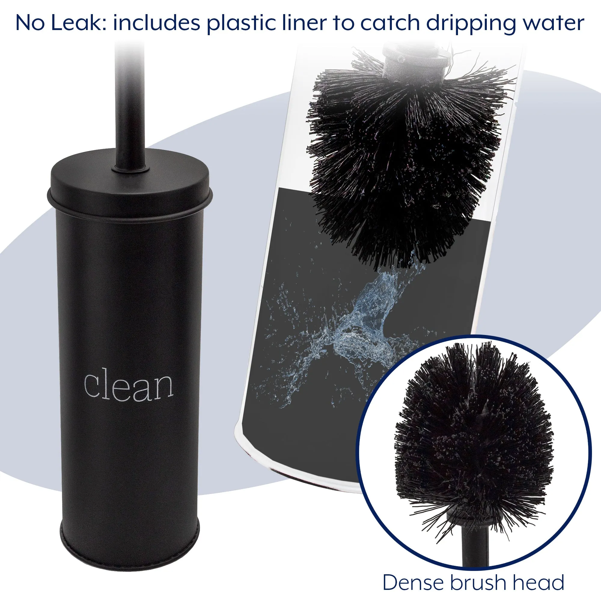 Farmhouse Toilet Brush Holder (Black, Case of 16)