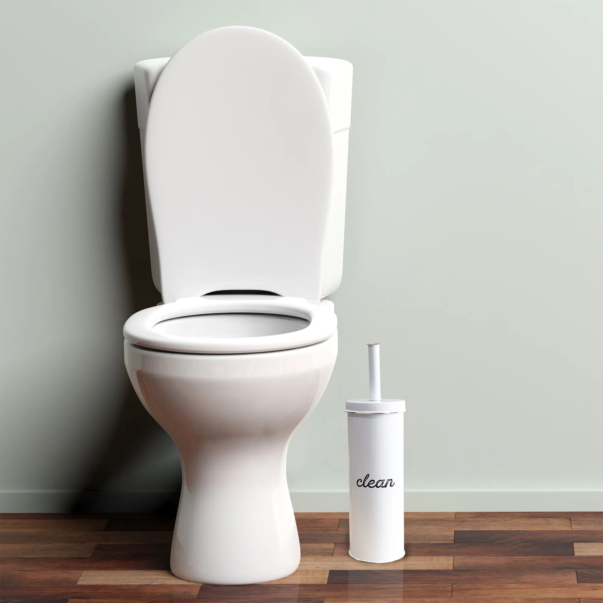 Farmhouse Toilet Brush Holder (White, Case of 16)