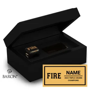 Fire Cheer CF 2023 Championship Black Standard Window Ring Box