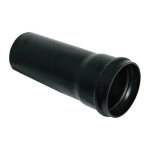 FloPlast 110mm Single Socket Soil Pipe 3 Metre Black (Pack of 2)