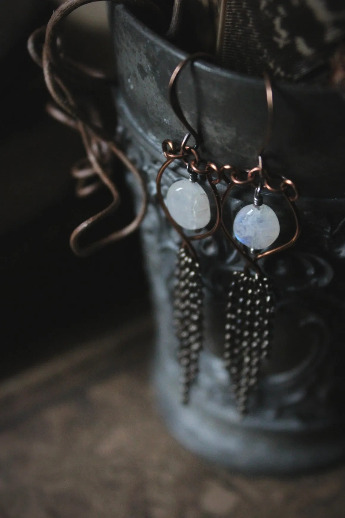 Frolic II. Gemstone Fringe Earrings.
