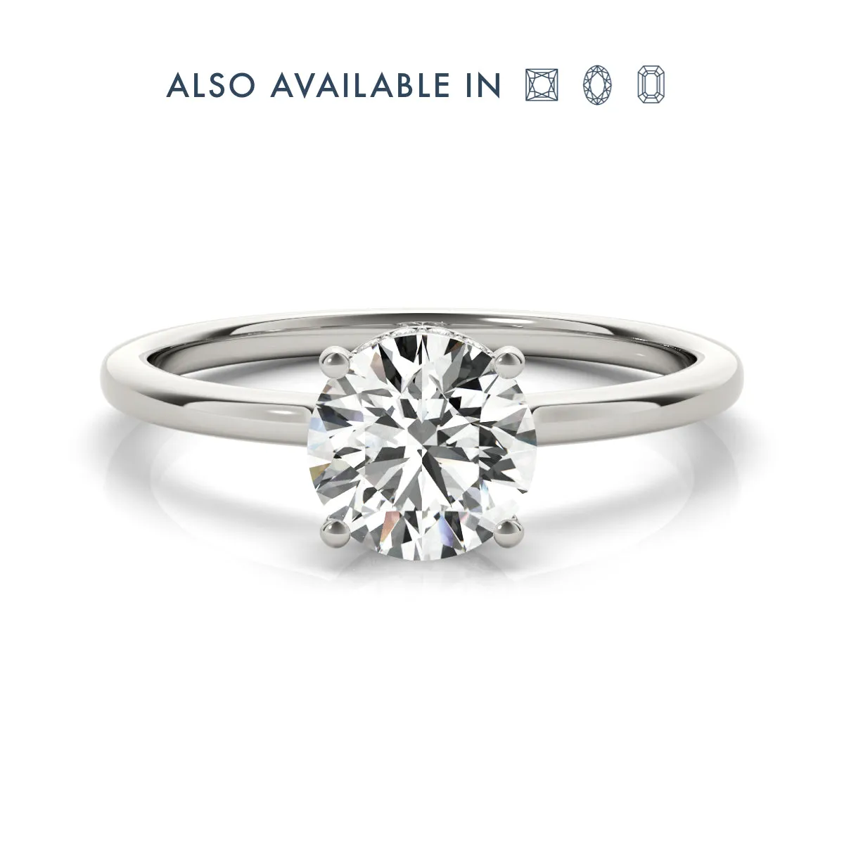 Gaia Hidden-halo Diamond Engagement Ring