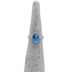 Golden Hills Turquoise & Sterling Silver Simple Ring  / U.S. Size 7