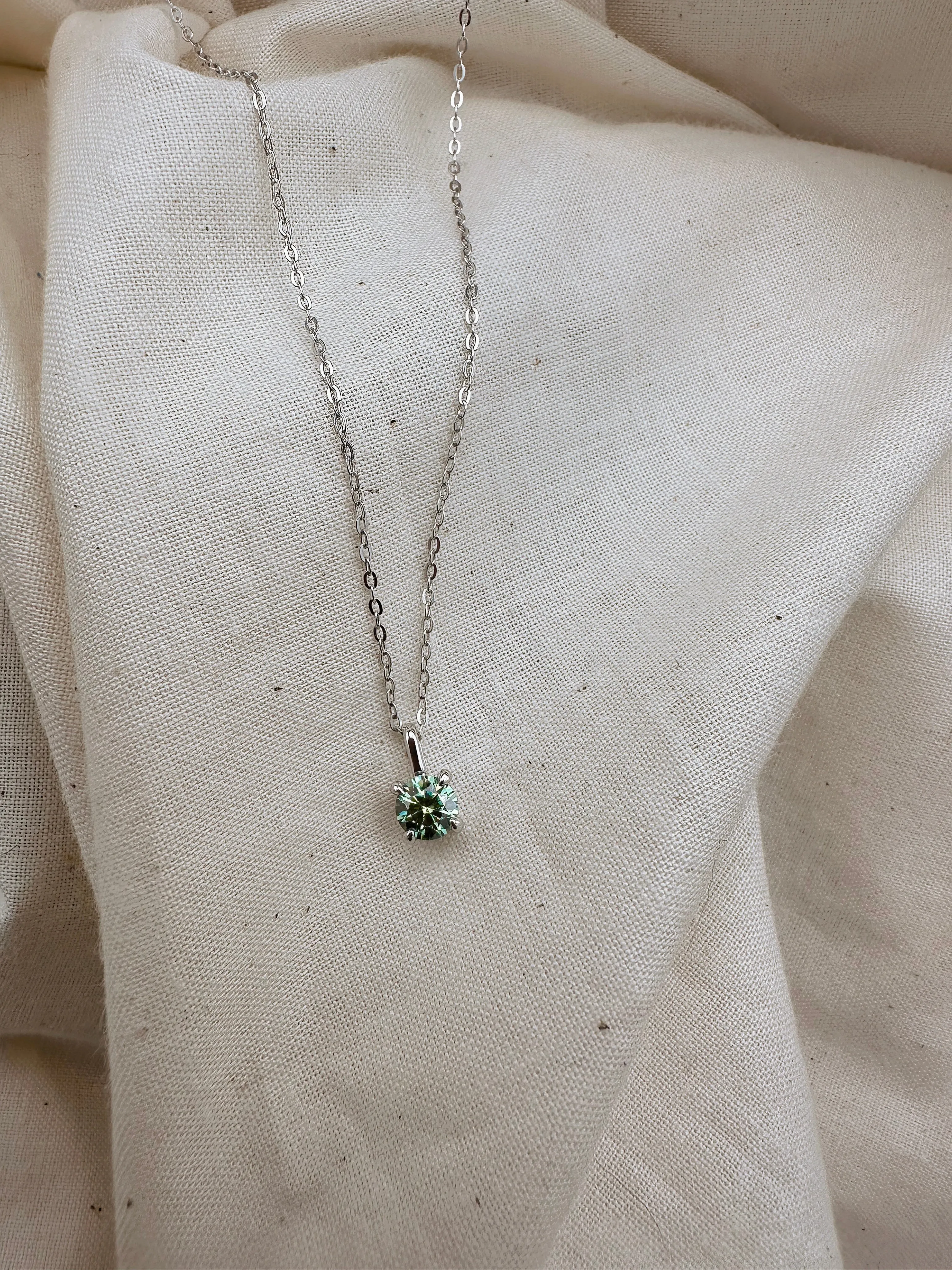 Green Moissanite Necklace