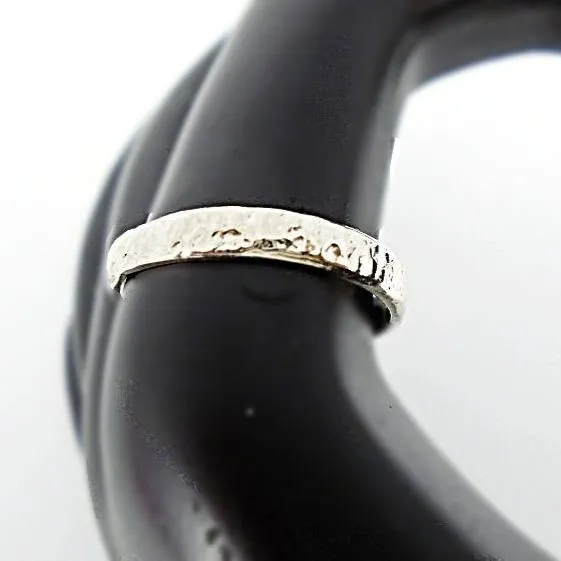 Handcrafted .925 Sterling Silver Hammered Texture Thumb Ring | Unique and Stylish