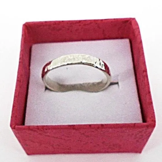 Handcrafted .925 Sterling Silver Hammered Texture Thumb Ring | Unique and Stylish