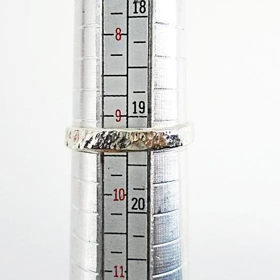 Handcrafted .925 Sterling Silver Hammered Texture Thumb Ring | Unique and Stylish