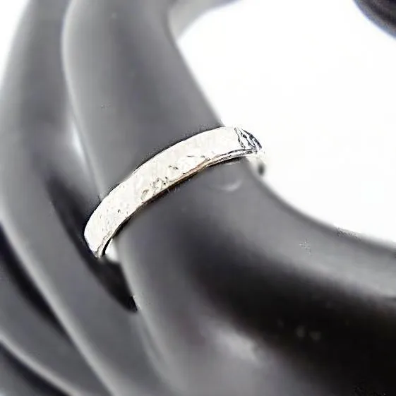 Handcrafted .925 Sterling Silver Hammered Texture Thumb Ring | Unique and Stylish