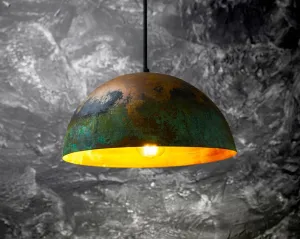 Handcrafted Copper Island Kitchen Lighting – Rustic Copper Pendant Light Fixture