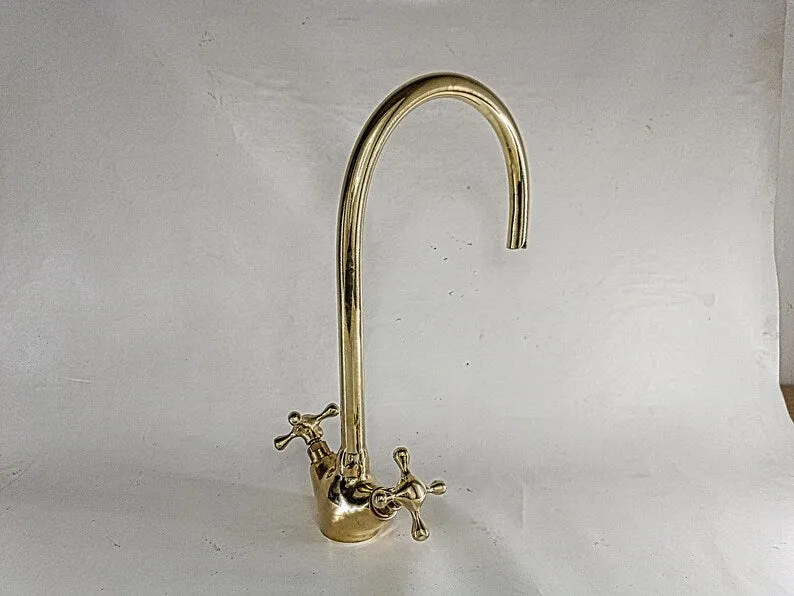 Handcrafted Moroccan Engraved Brass Faucet- Moroccan Engraved Brass Gold Faucet