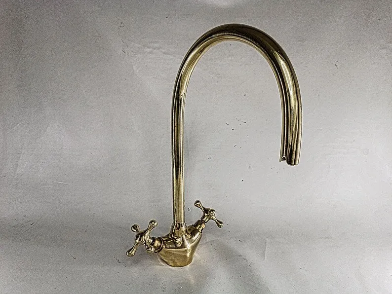 Handcrafted Moroccan Engraved Brass Faucet- Moroccan Engraved Brass Gold Faucet