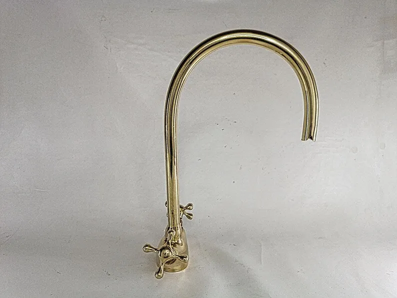 Handcrafted Moroccan Engraved Brass Faucet- Moroccan Engraved Brass Gold Faucet