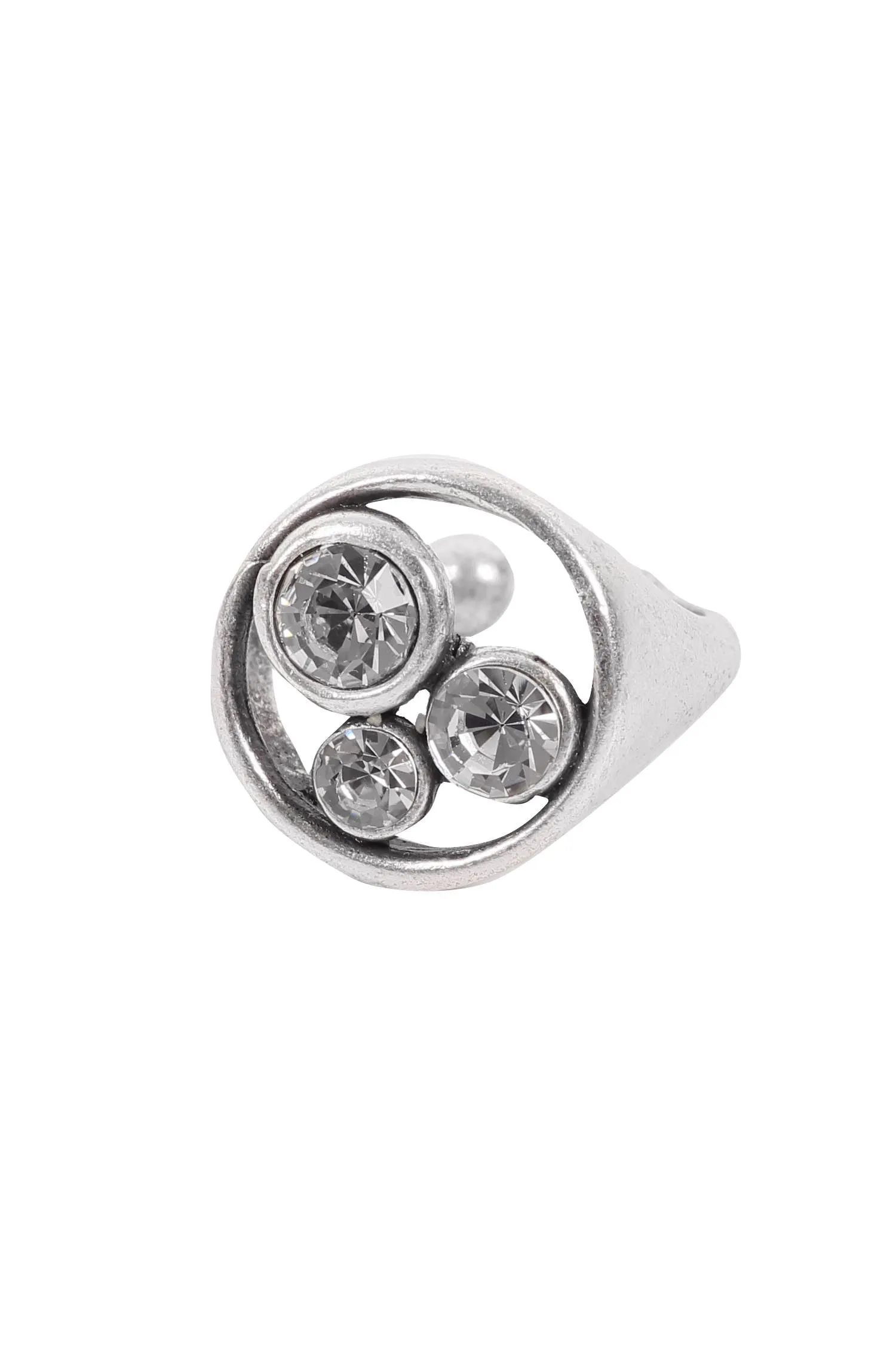 Handmade Crystal Brass Ring - 6827