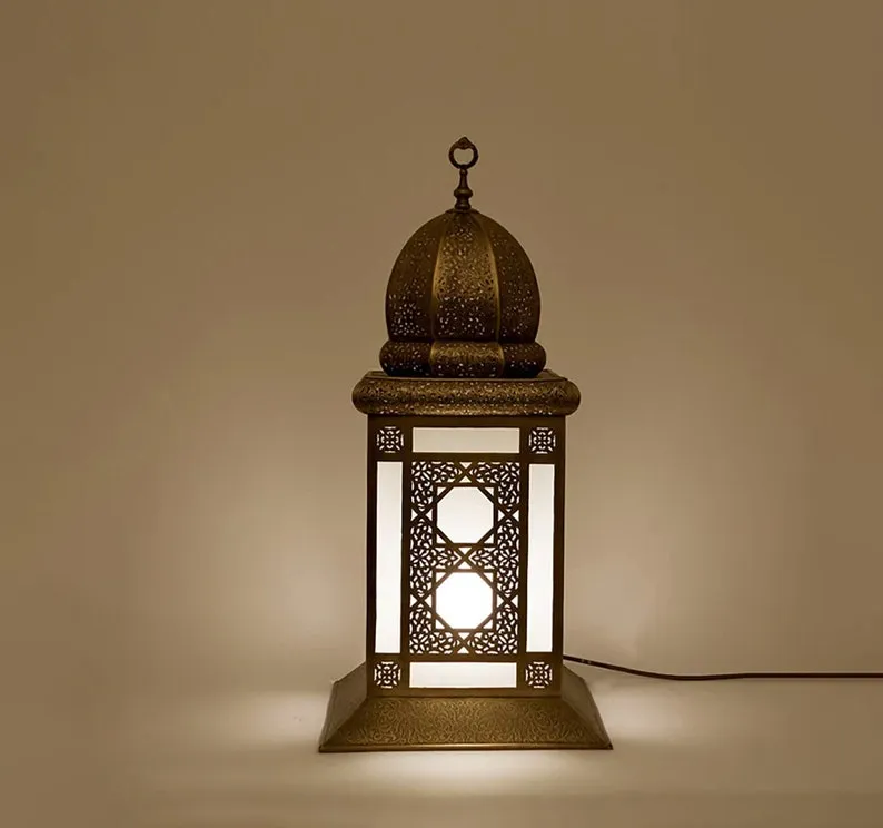 Handmade Moroccan Brass Floor Lamp - Custom Contemporary Lighting for Elegant Home Decor