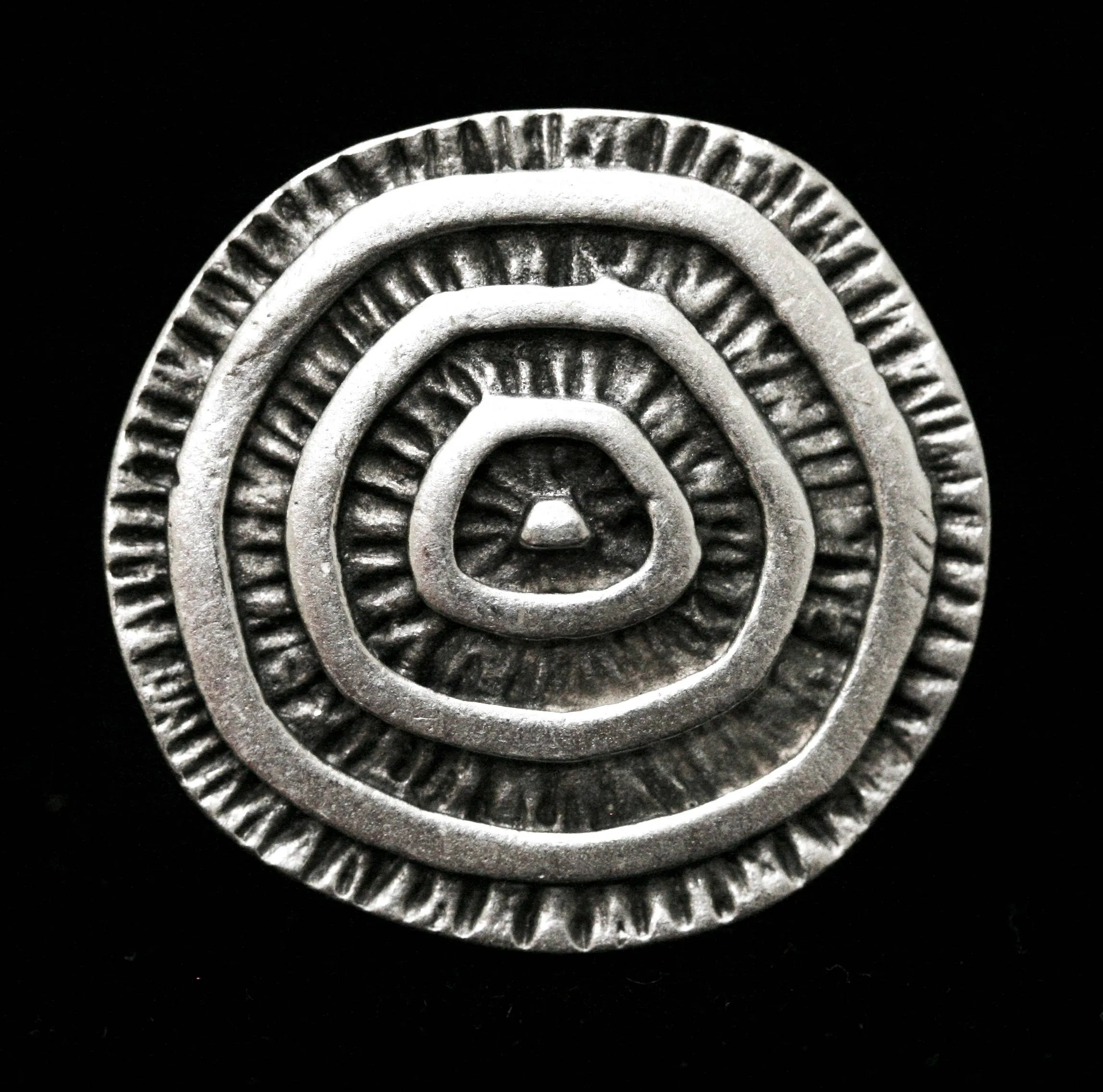 Handmade Natty Pewter Ring - 3597