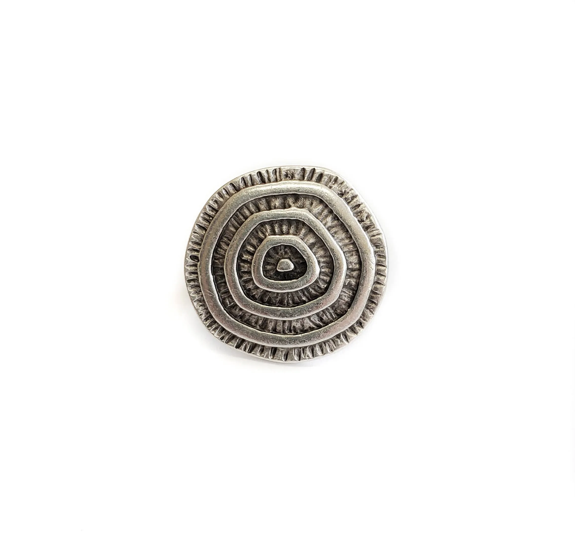 Handmade Natty Pewter Ring - 3597